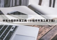 中文小程序开发工具（小程序开发工具下载）