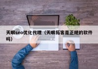 天眼seo优化代理（天眼拓客是正规的软件吗）