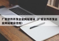 厂家软件开发企业网站建设（厂家软件开发企业网站建设流程）